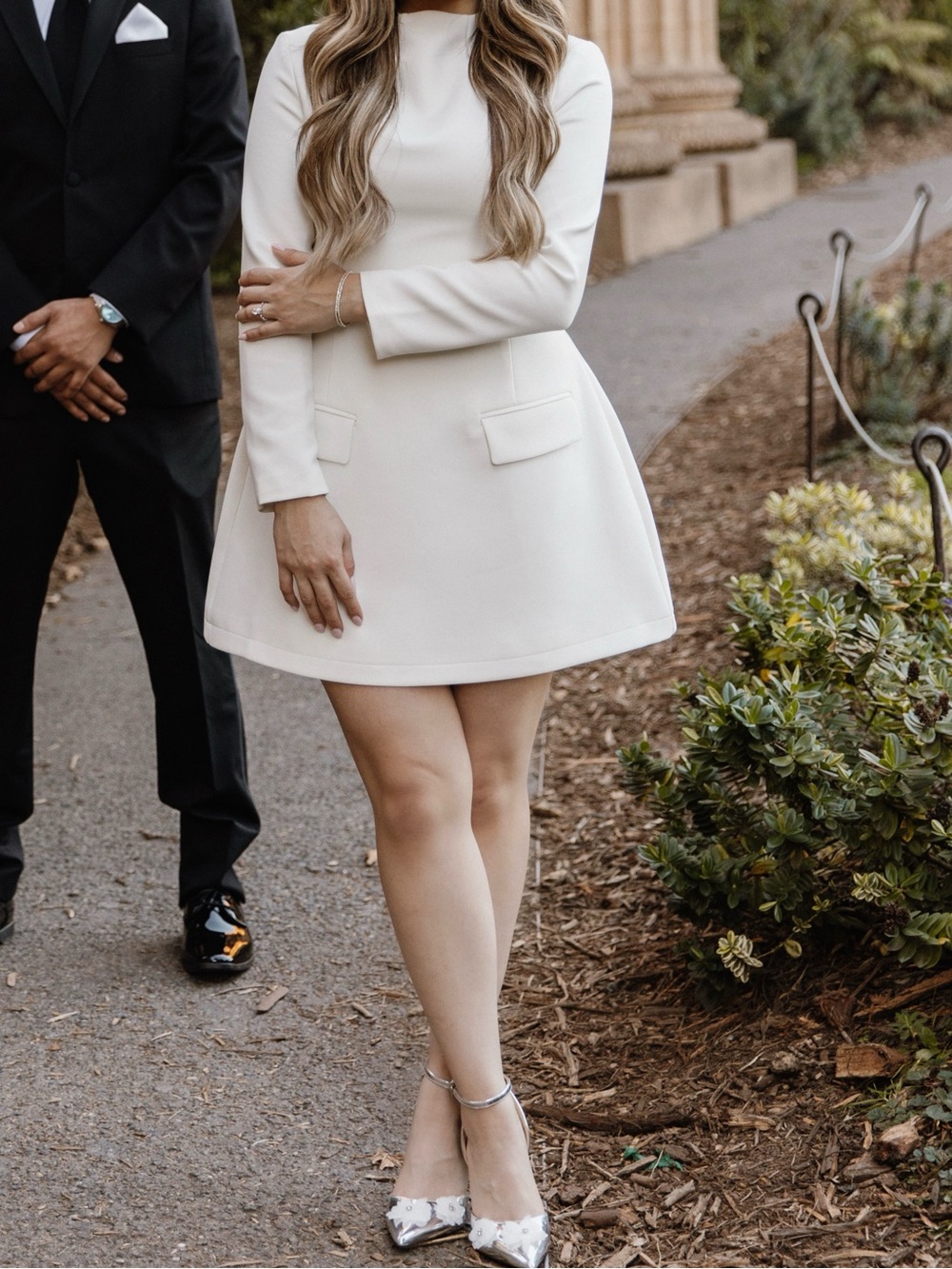 Odd Muse Cream Structured Mini Dress